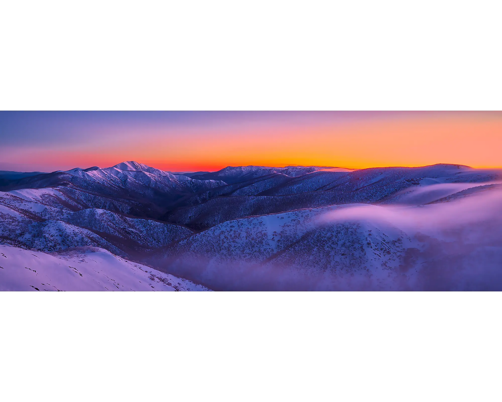 First light over the Alpine National Park, Victoria. 