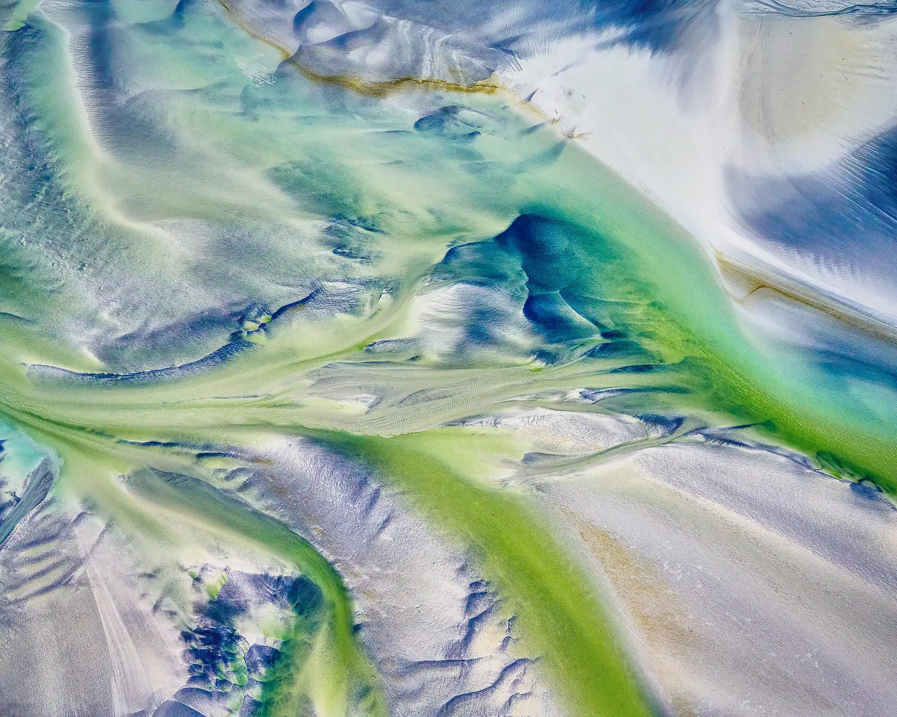 Flow - Tidal colours and patterns, Roebuck Bay, The Kimberley, Western Australia.