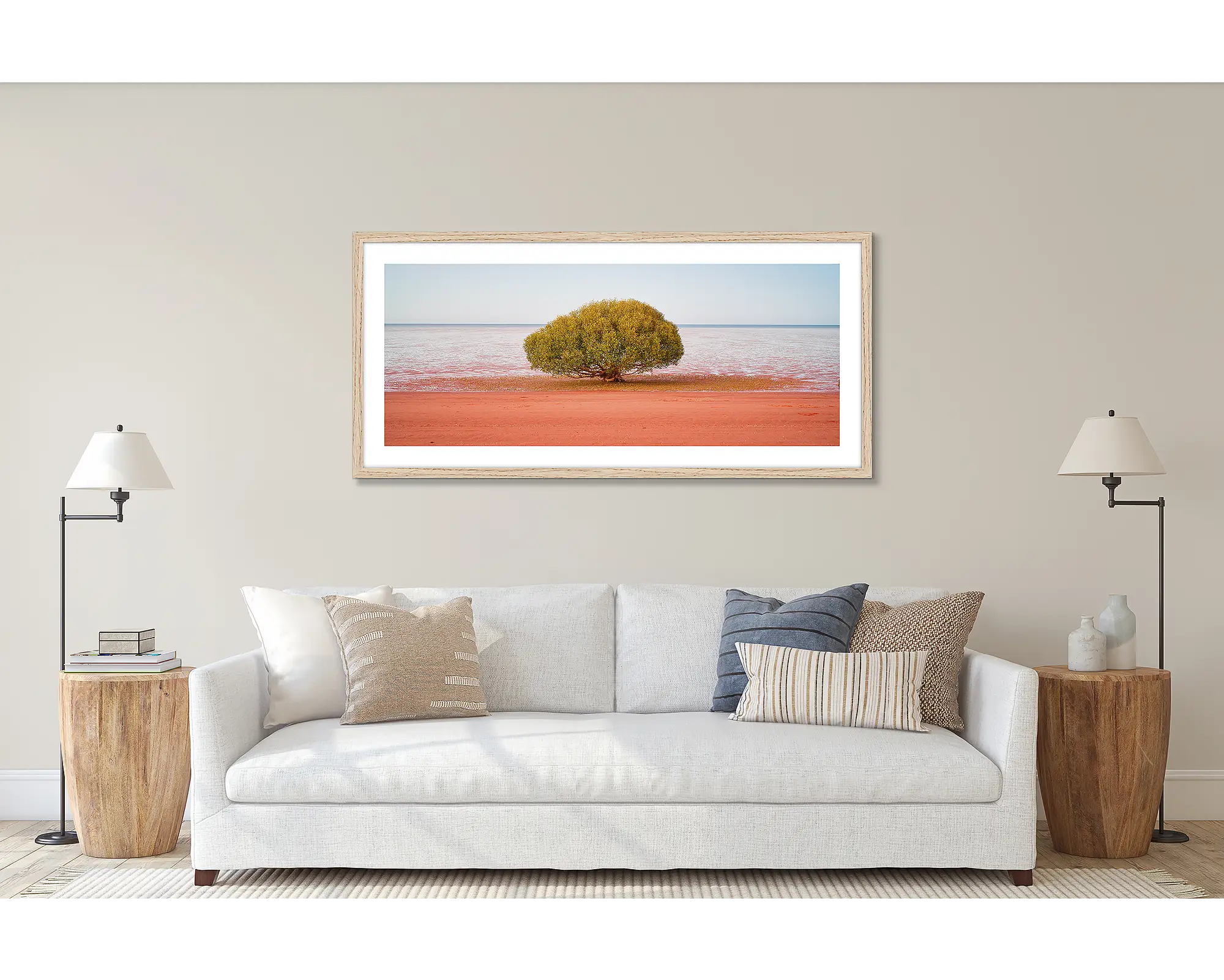 Single mnagrove tree at beach near Broome, The Kimberley.