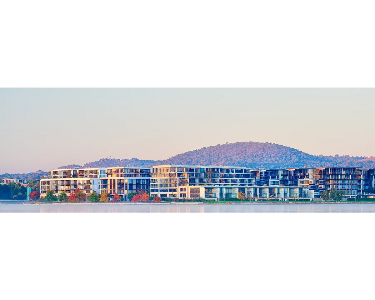 Foreshore Views - Sunrise over the Kingston Foreshore Apartments, Canberra