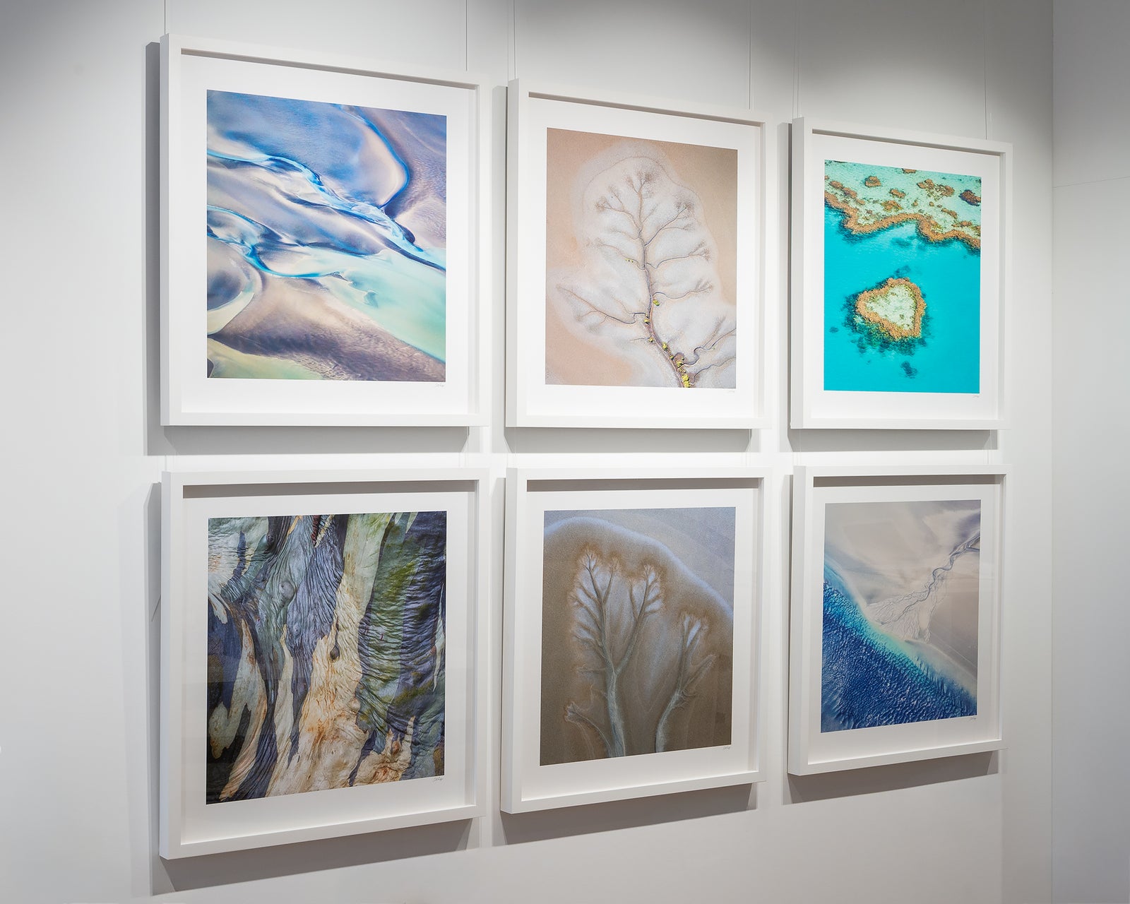 Framed abstract wall art print of tidal patterns at Roebuck Bay. 