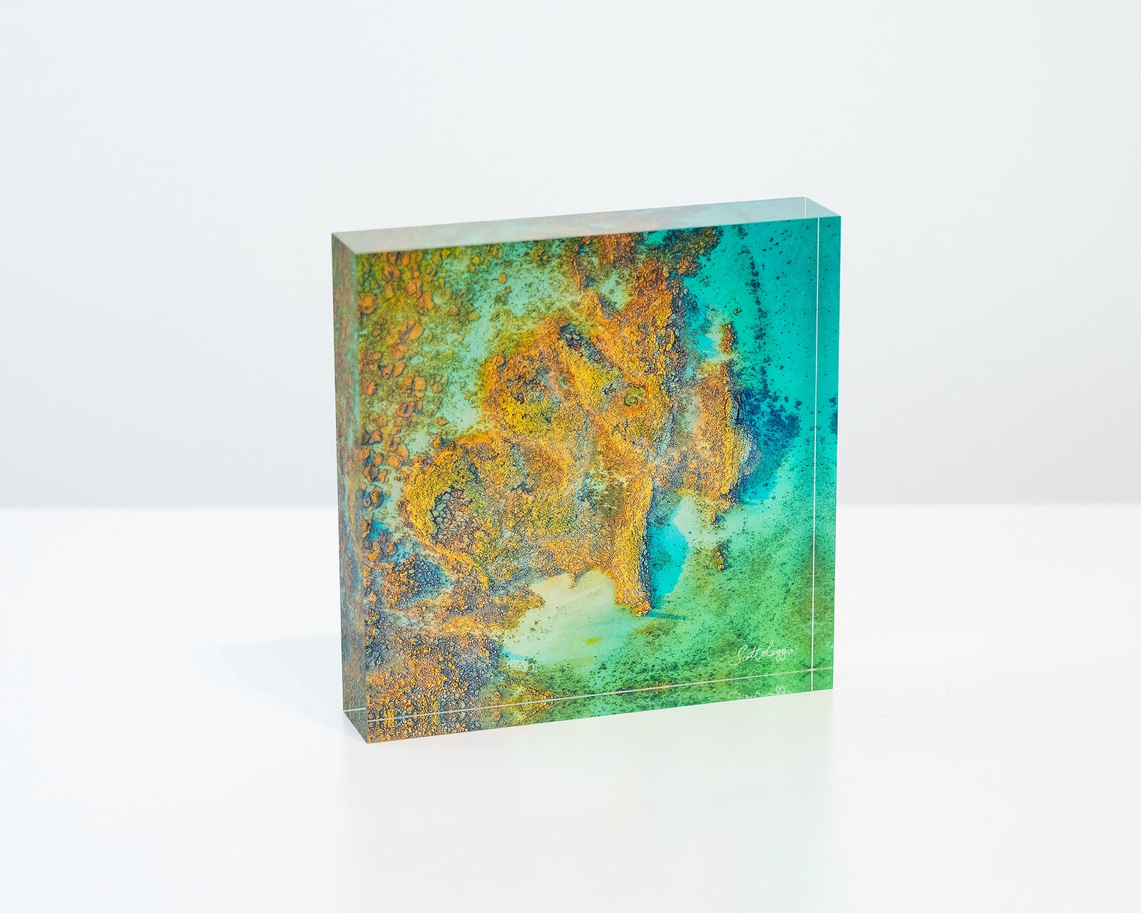 Fragment. Acrylic block aerial artwork James Price Point, The Kimberley, Western Australia.