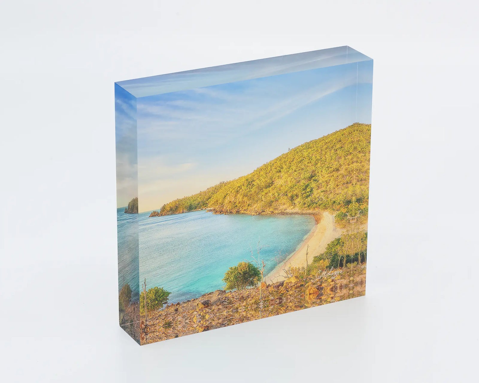 Hayman Harmony acrylic block - Blue Pearl Bay, Hayman Island. 