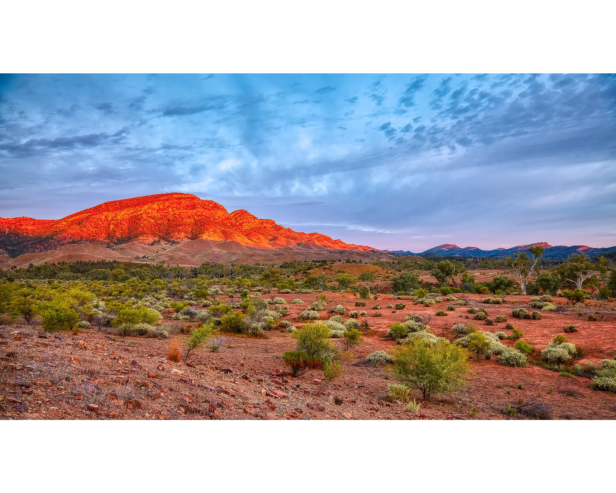 Heysen Heartland. Sunrise over Heysen Range, Flinders Ranges, South Australia.
