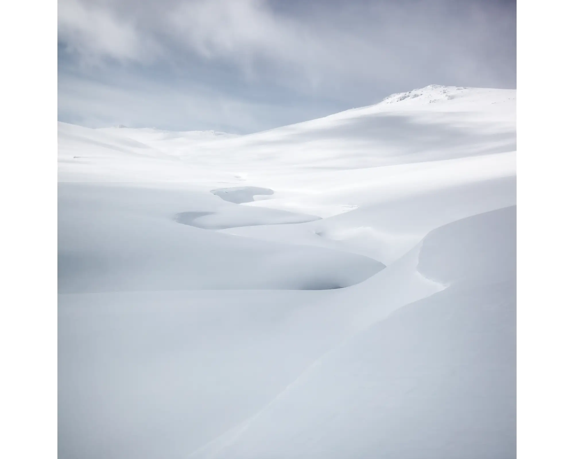 Patterns in winter snow, Kosciuszko National Park, NSW. 