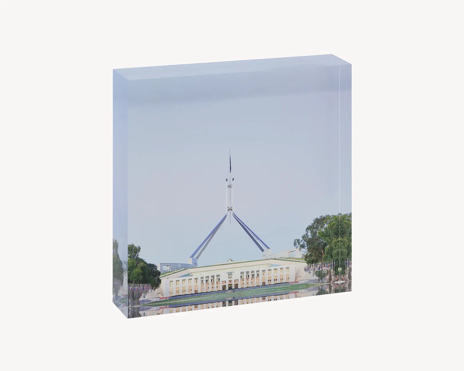 House on the Hill. Acrylic block Parliament House artwork, Canberra.