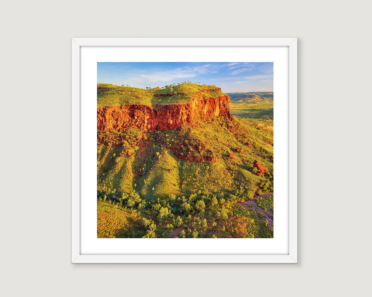 Framed aerial wall art print of Ragged Range, the Kimberley. 