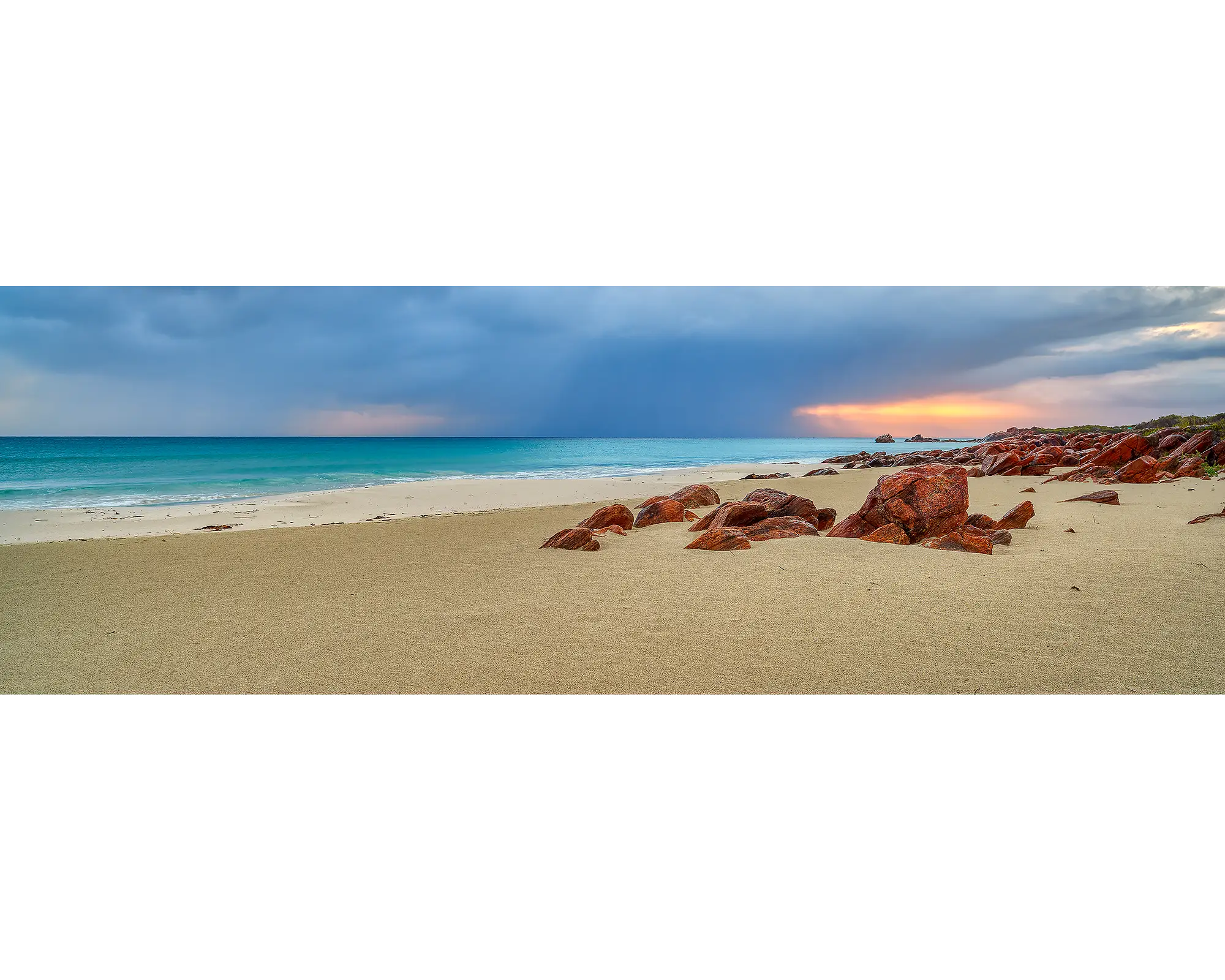 Incoming storm at sunrise, Geogrpahe Bay, Western Australia.
