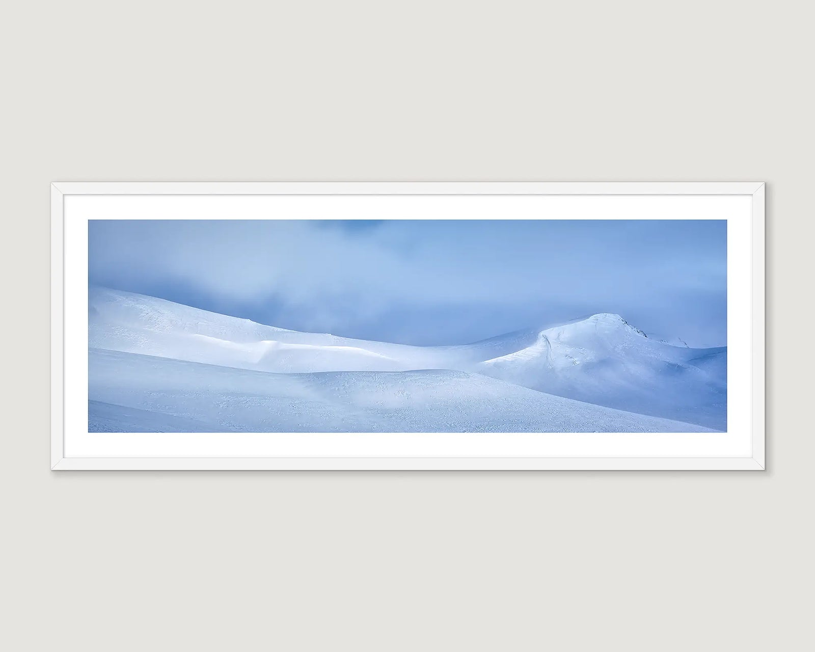 Framed wall art print of heavy snow in the Kosciuszko back country. 
