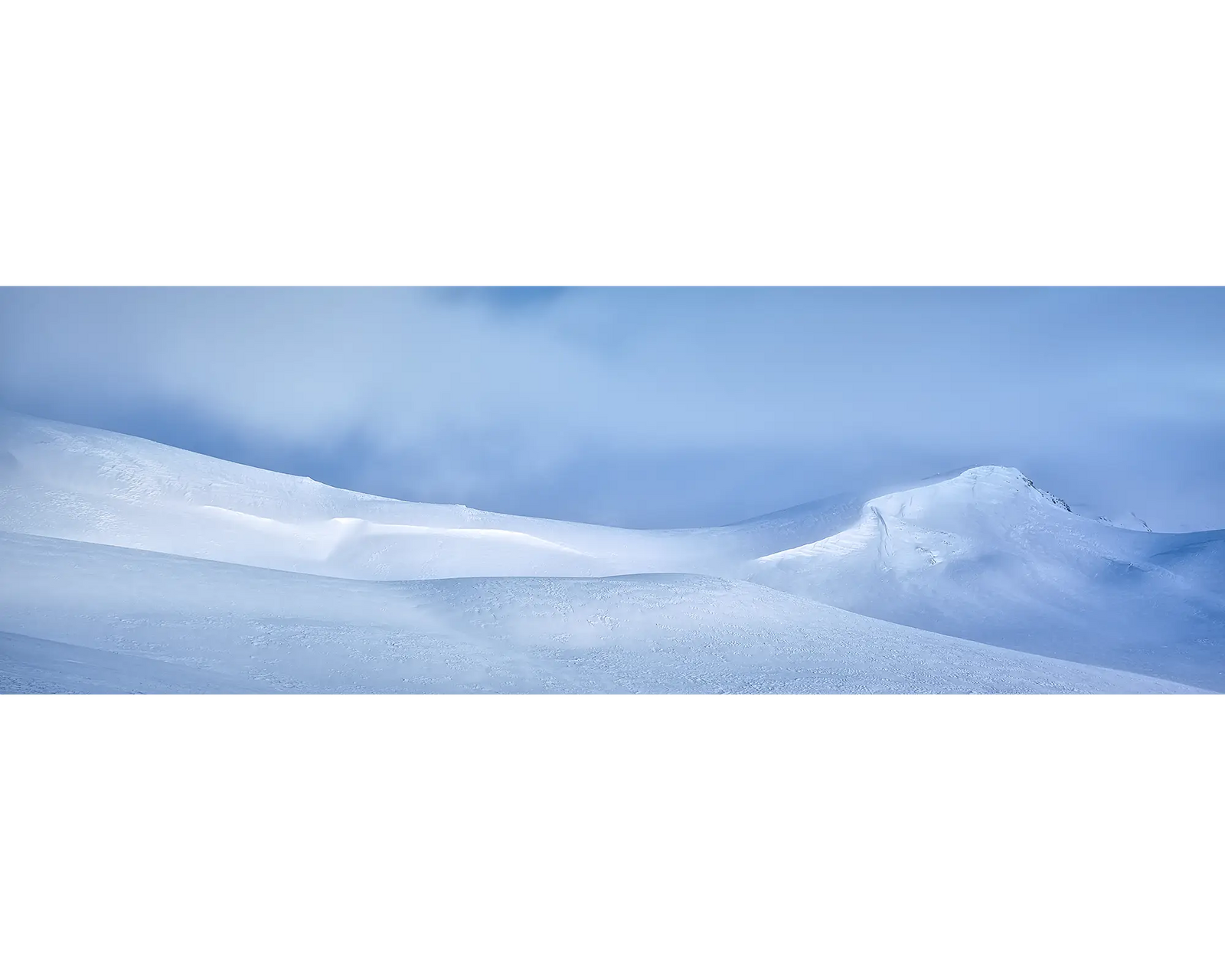 Isolated. Winter snow, Kosciuszko National Park, New South Wales, Australia.