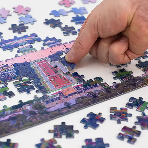 Scott Leggo jigsaw puzzle being completed
