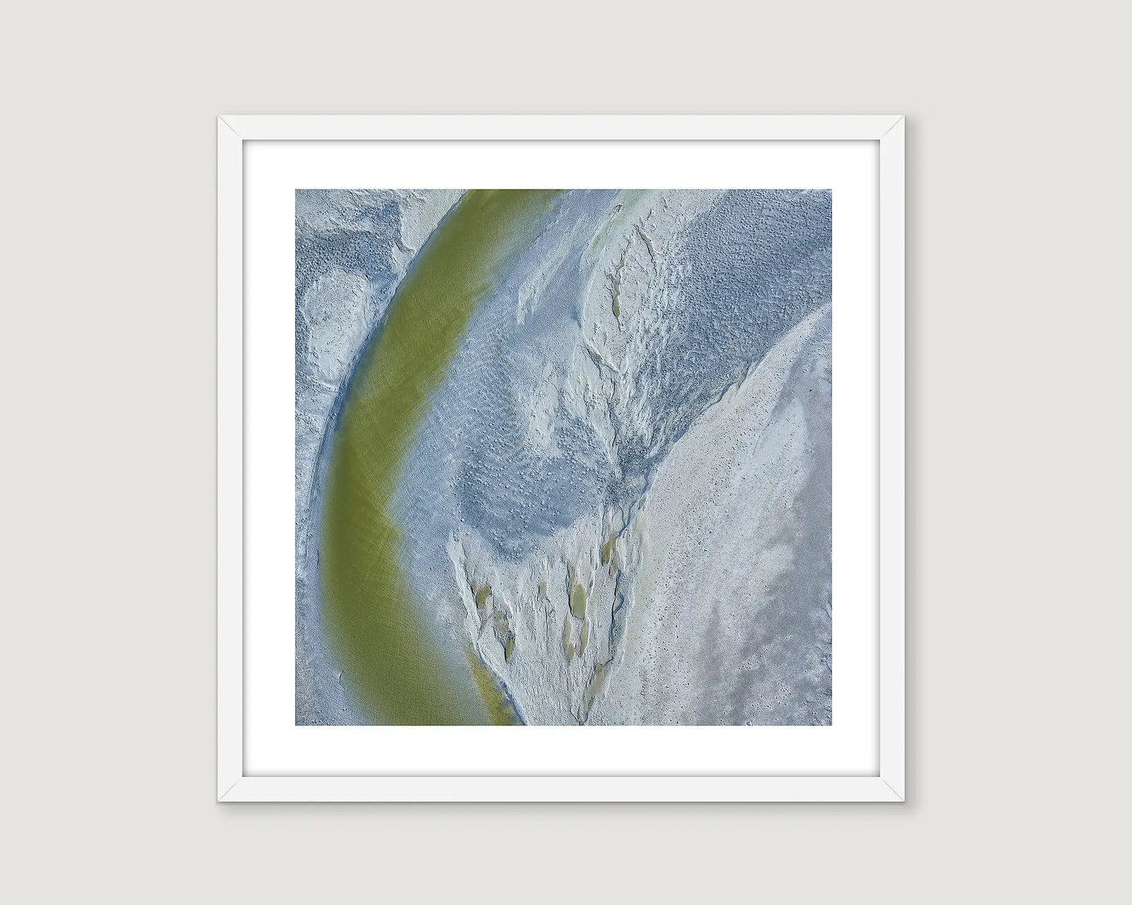 Framed aerial wall art print of tidal patterns in the sand at Willie Creek.