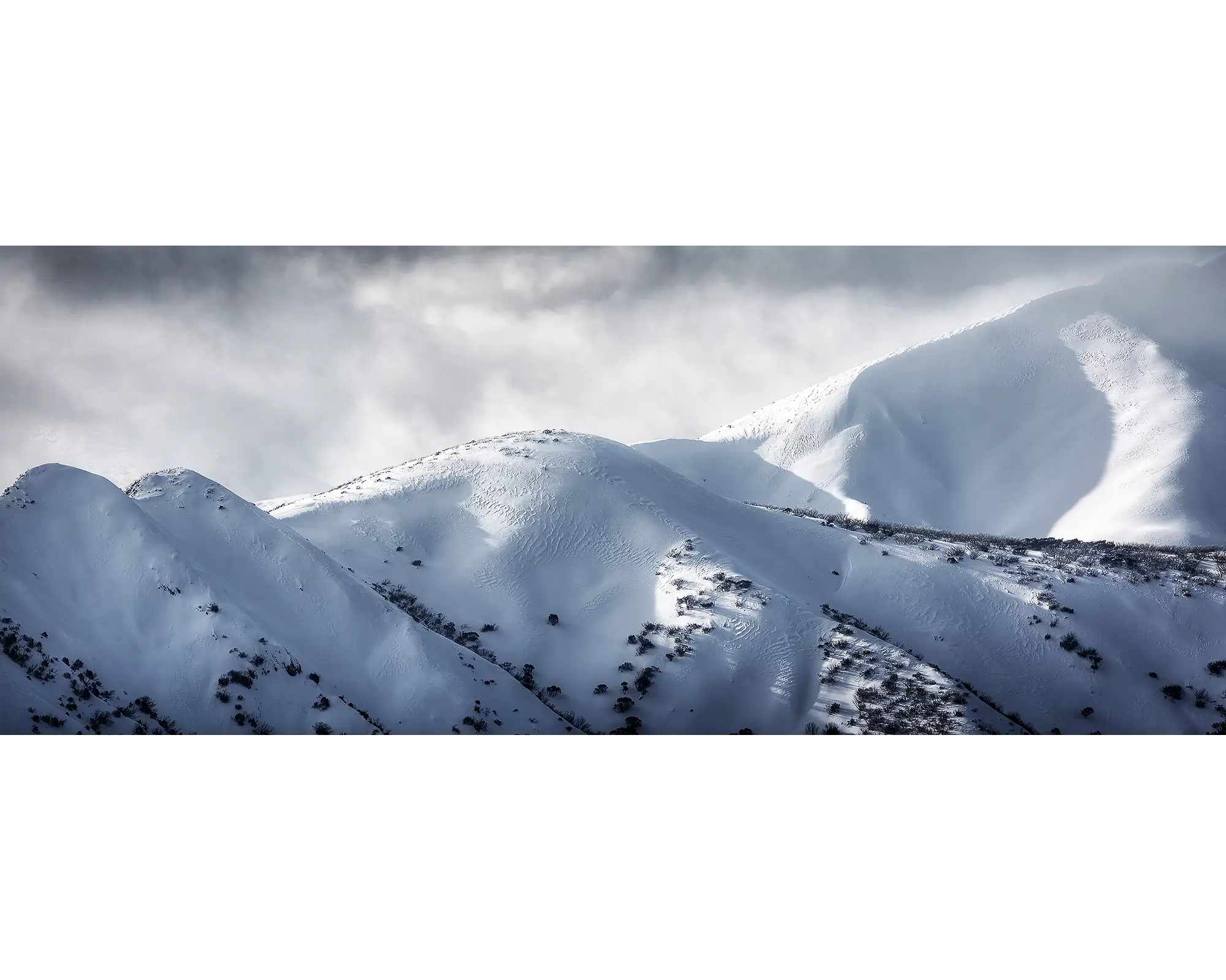 Journey To The Summit - Mount Feathertop with snow, Victoria, Australia.