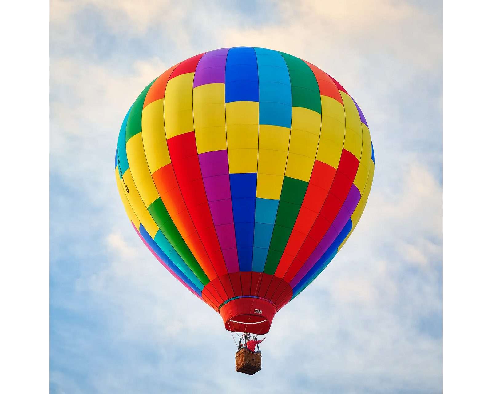 Joy. Colourful hot air balloon, Canberra Balloon Spectaclar.