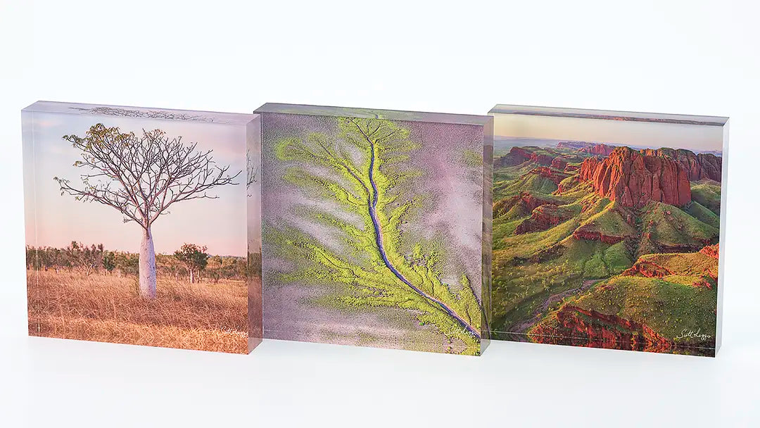 Kimberley Acrylic block collection. Australian Artwork.