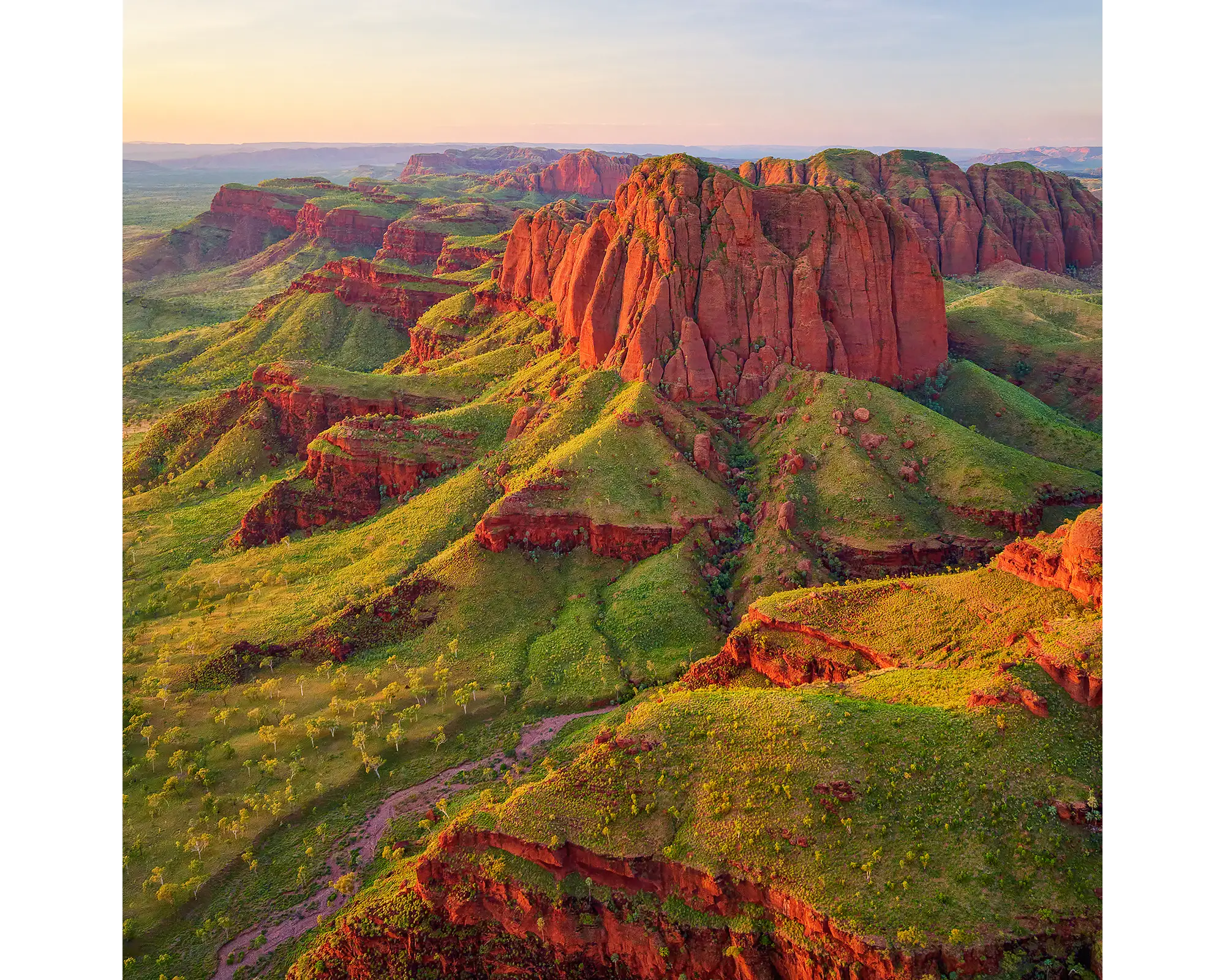 Sunset over the East Kimberley, Western Australia.