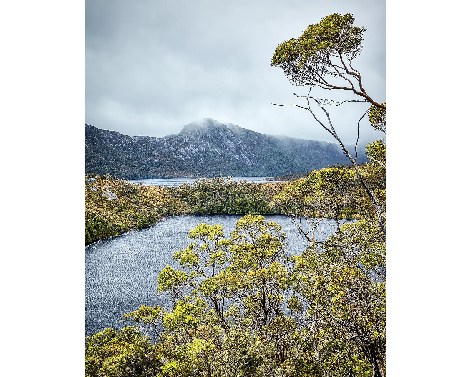 Lake View acrylic block. Cradle Mountain and Lake St Clair artwork. 