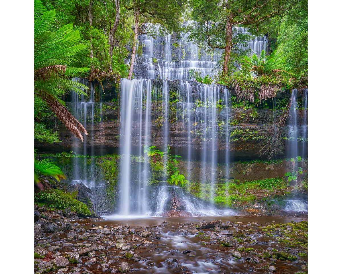 Layers. Russell Falls, Mount Field National Park, Tasmania.