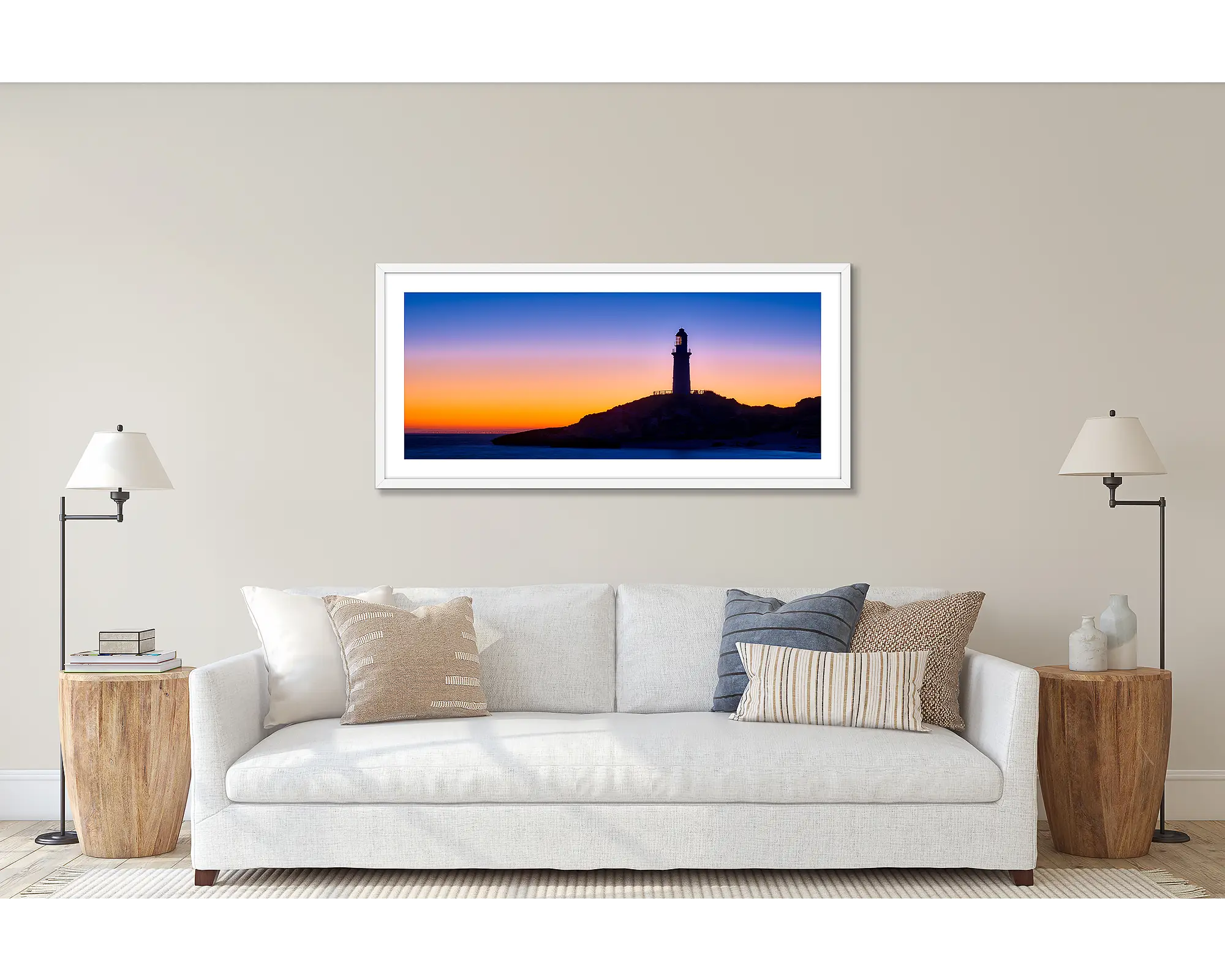 Bathurst Lighthouse, Rottnest Island, Western Australia at sunrise.