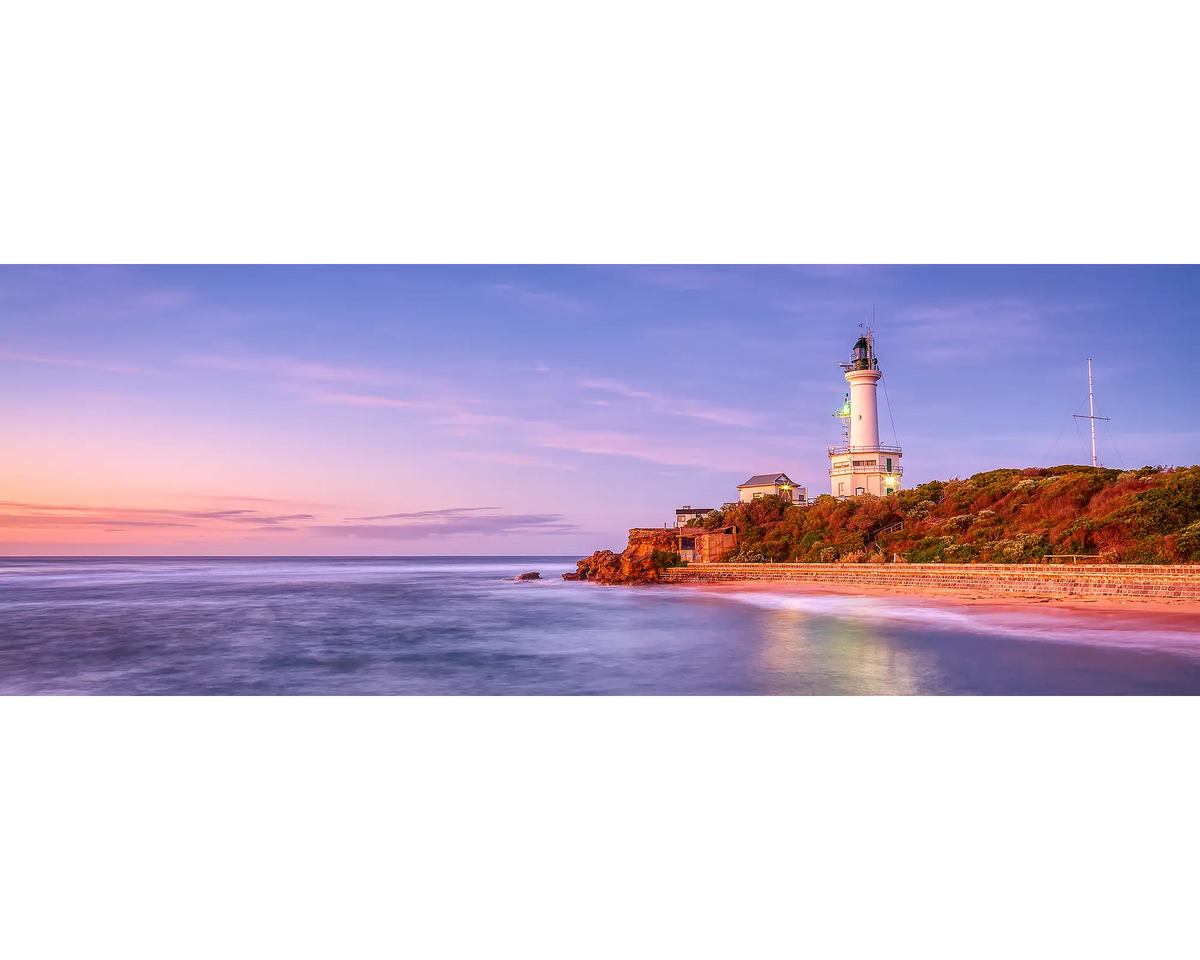 Point Lonsdale Lighthouse at sunrise, Point Lonsdale, Point Lonsdale, Victoria. 