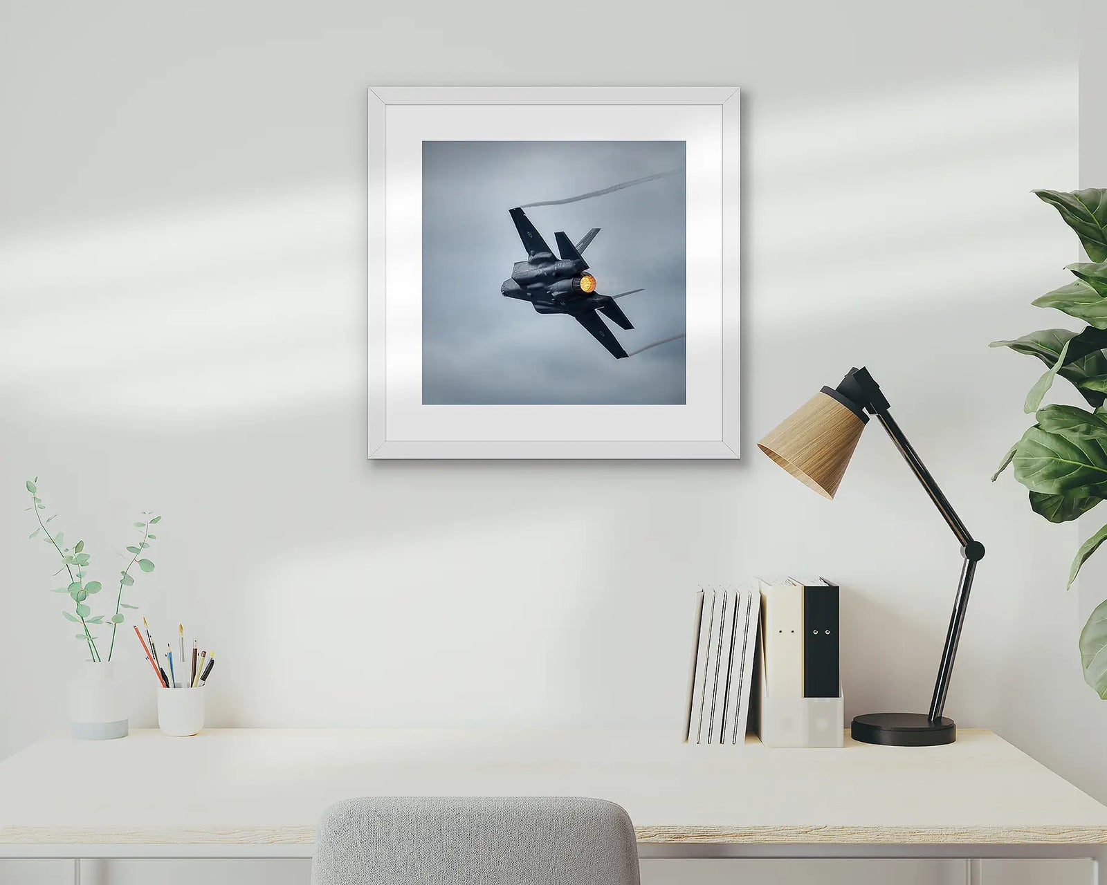 Royal Australian Air Force F-35 Joint Strike Fighter from 3 Squadron in full afterburner.