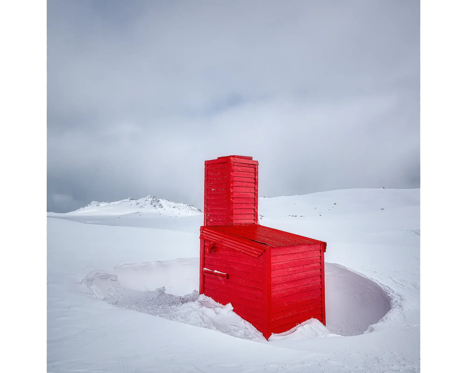 Little Red acrylic block - Cootapatamba Hut, Kosciuszko National Park, NSW. 