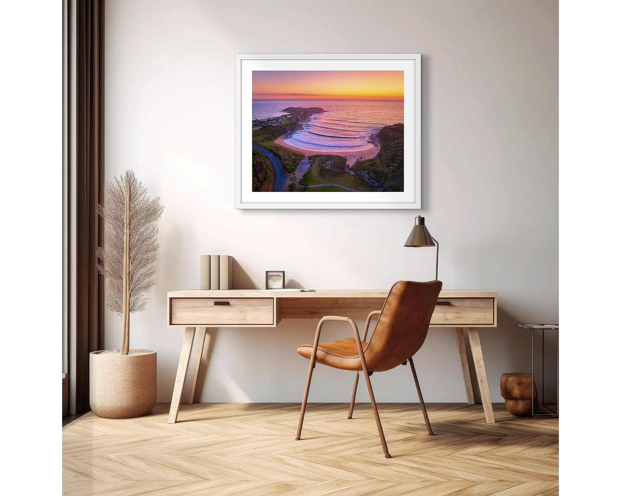 McKenzies Glow. McKenzies Beach at sunrise, South Coast, New South Wales.