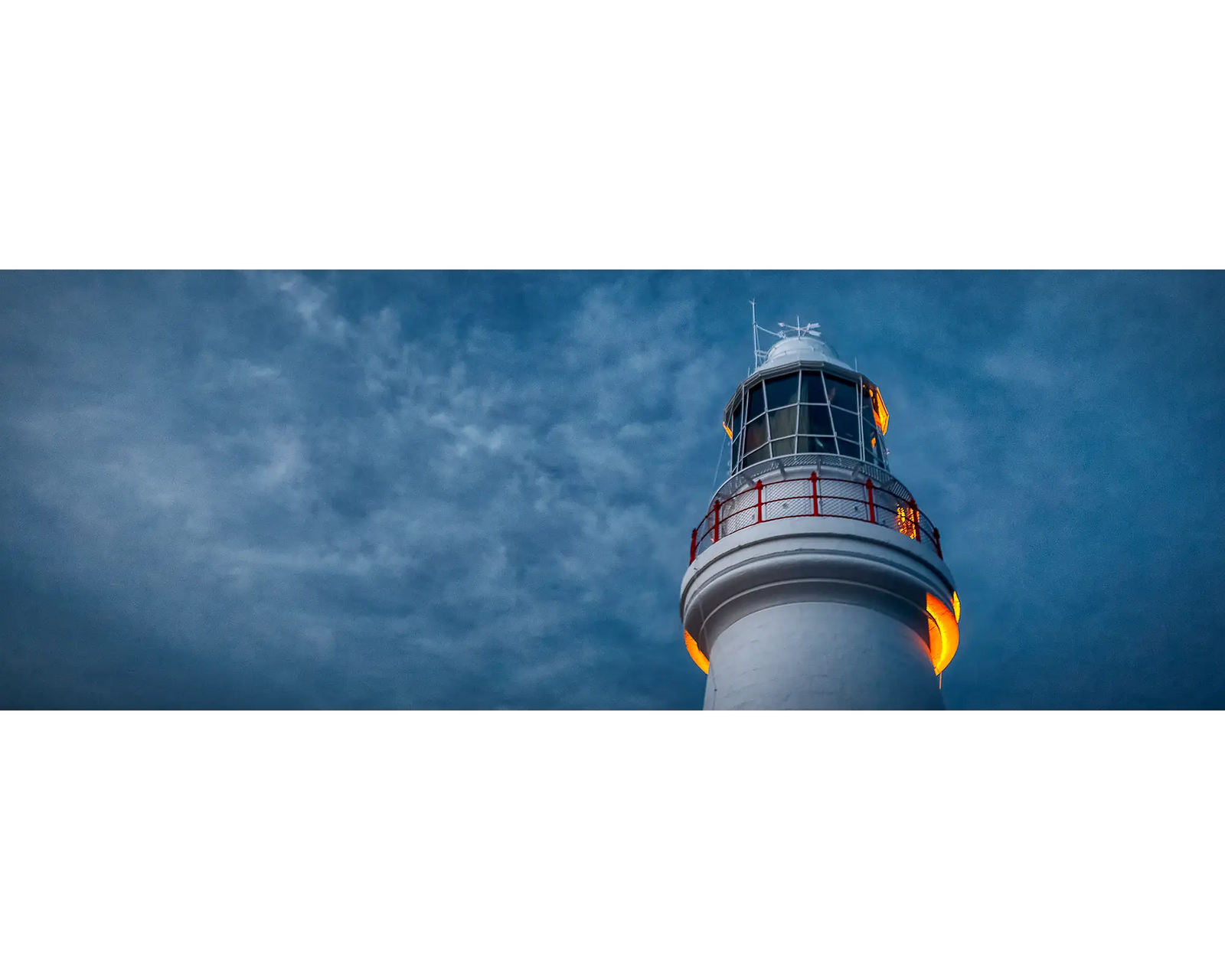 Moon rising over Cape Otway Lightstation, Cape Otway, Victoria. 