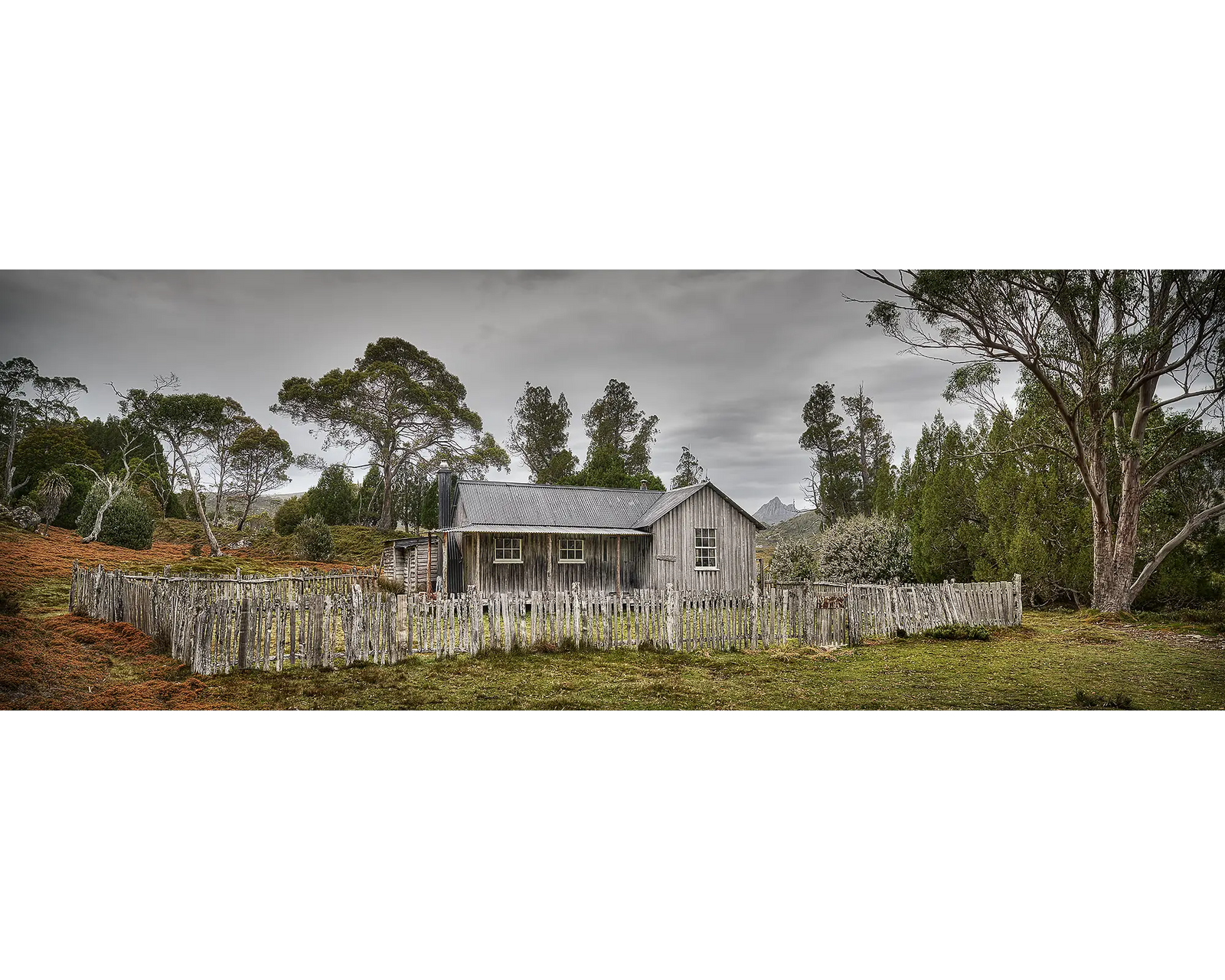 Cloudy sky over Mount Kate House, Cradle Mountain, Tasmania.