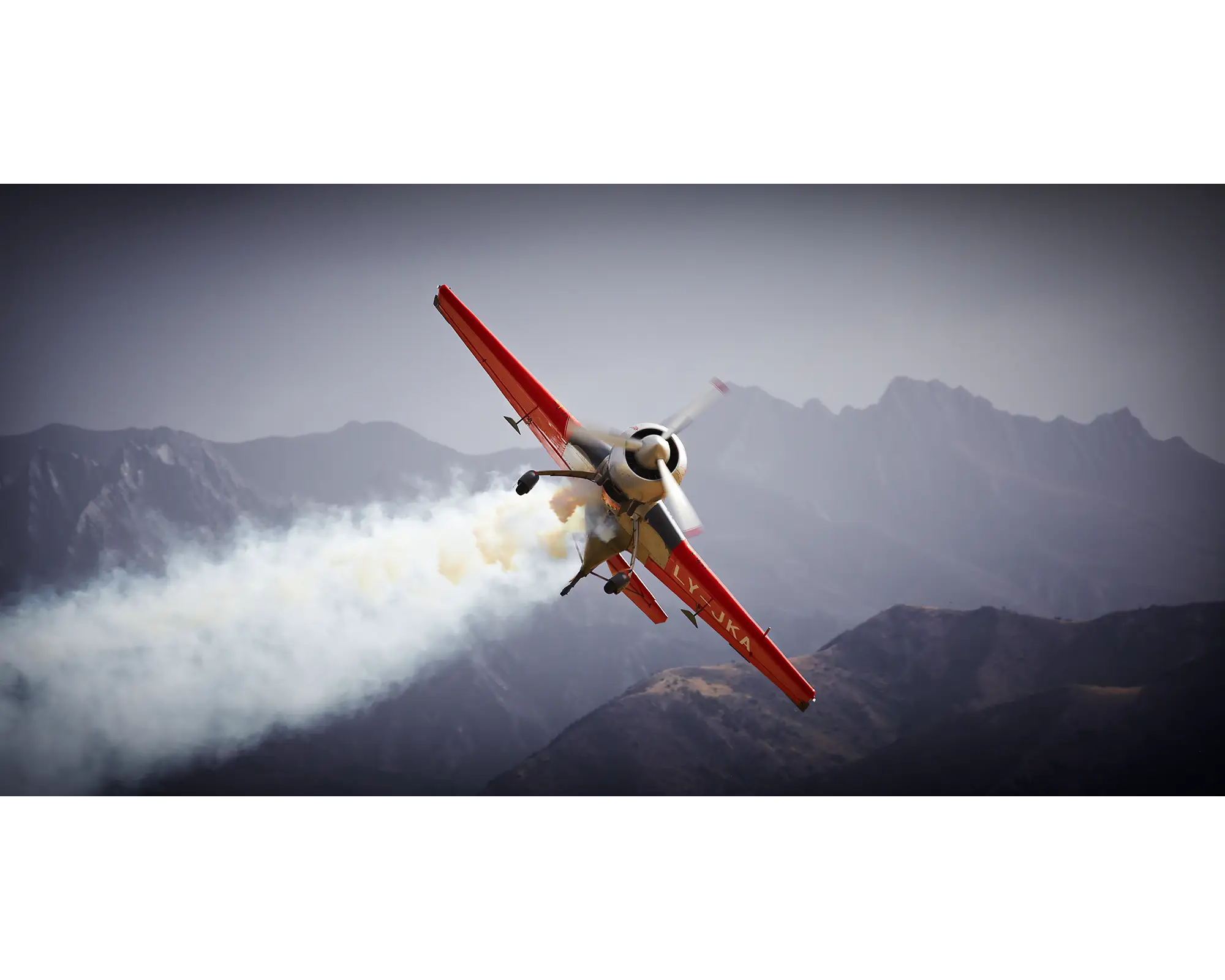 Mountain Aerobatics. Juka aircraft flown by Jurgis Kairys.