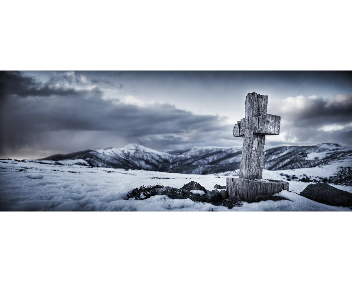 Mountain Cross. Mount Hotham, Alpine National Park.