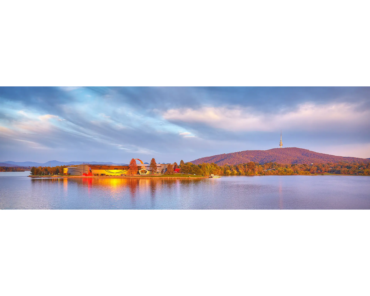 Museum Morning - Sunrise over National Museum, Canberra, Australia.