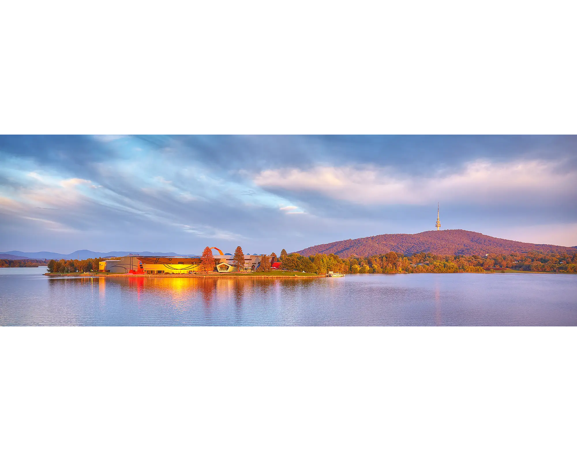 Museum Morning - Sunrise over National Museum, Canberra, Australia.