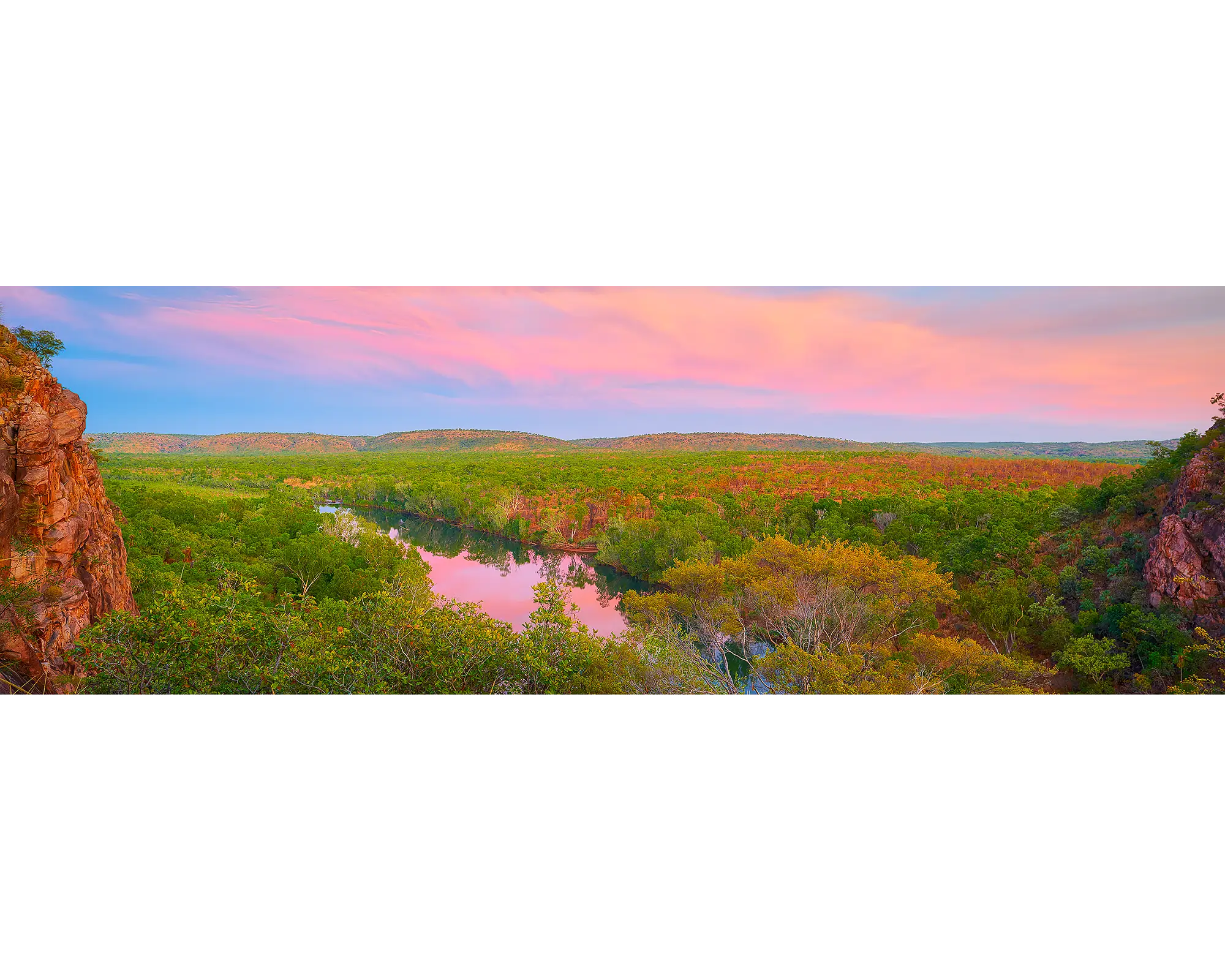 New Day. Sunrise, Katherine Gorge and Katherine River, Northern Territory, Australia.