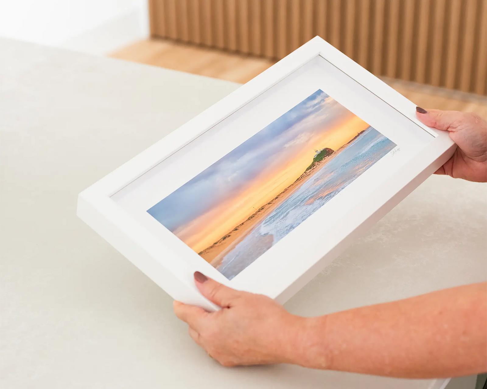 Nobbys Gold. Sunrise with golden light at Nobbys Beach, Newcastle.