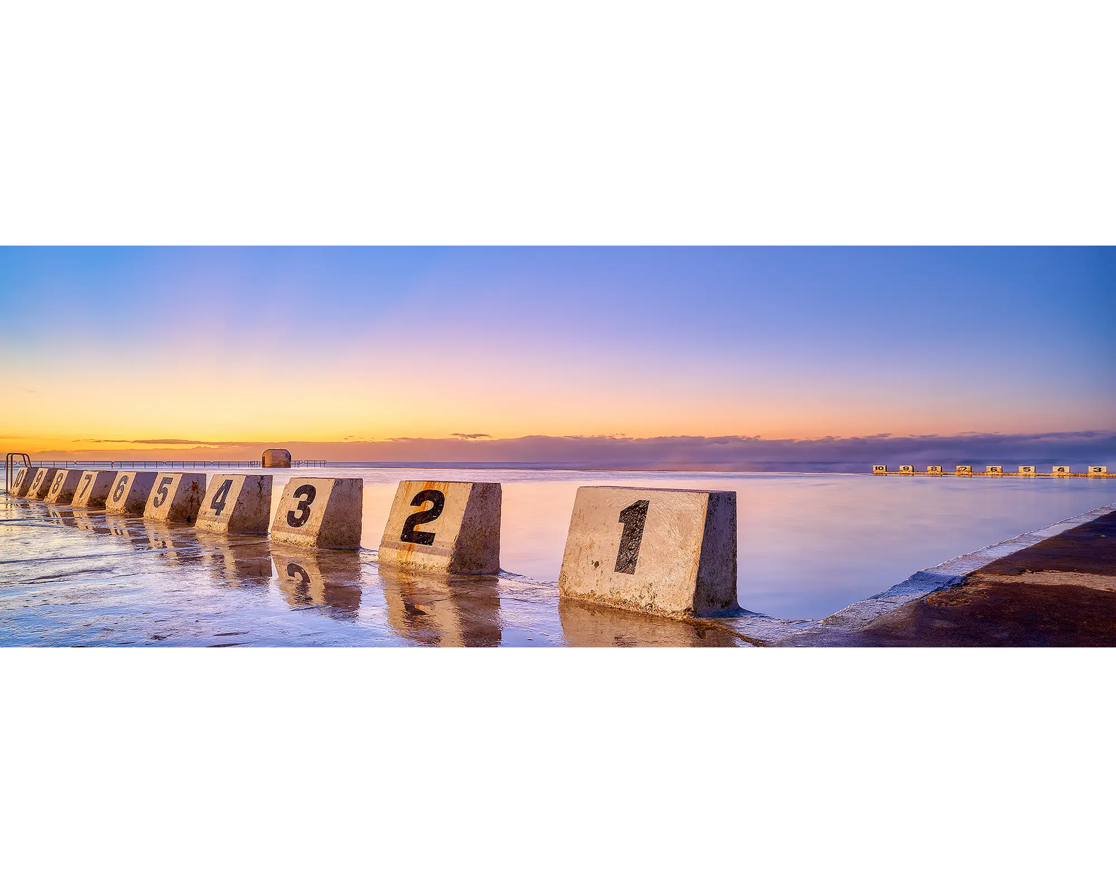 Sunrise over Merewether Ocean Baths, Newcastle.