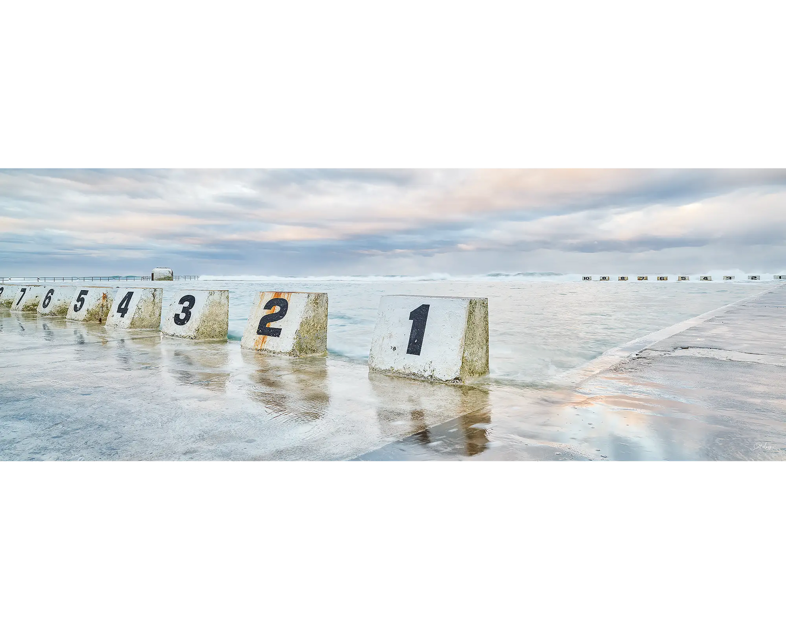 Ocean Baths. 1000 piece jigsaw puzzle front of box.