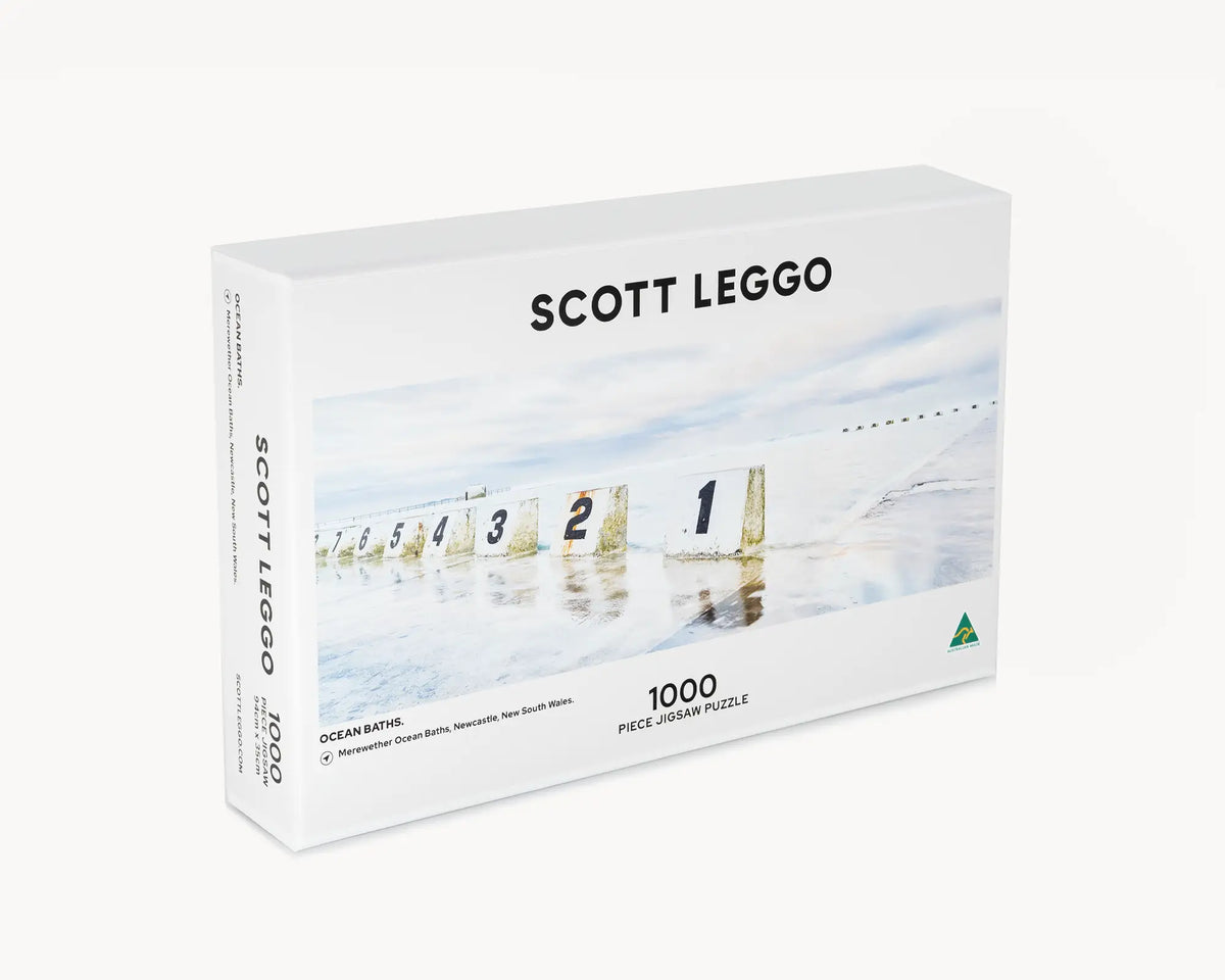 Ocean Baths. 1000 piece Newcastle jigsaw puzzle box.