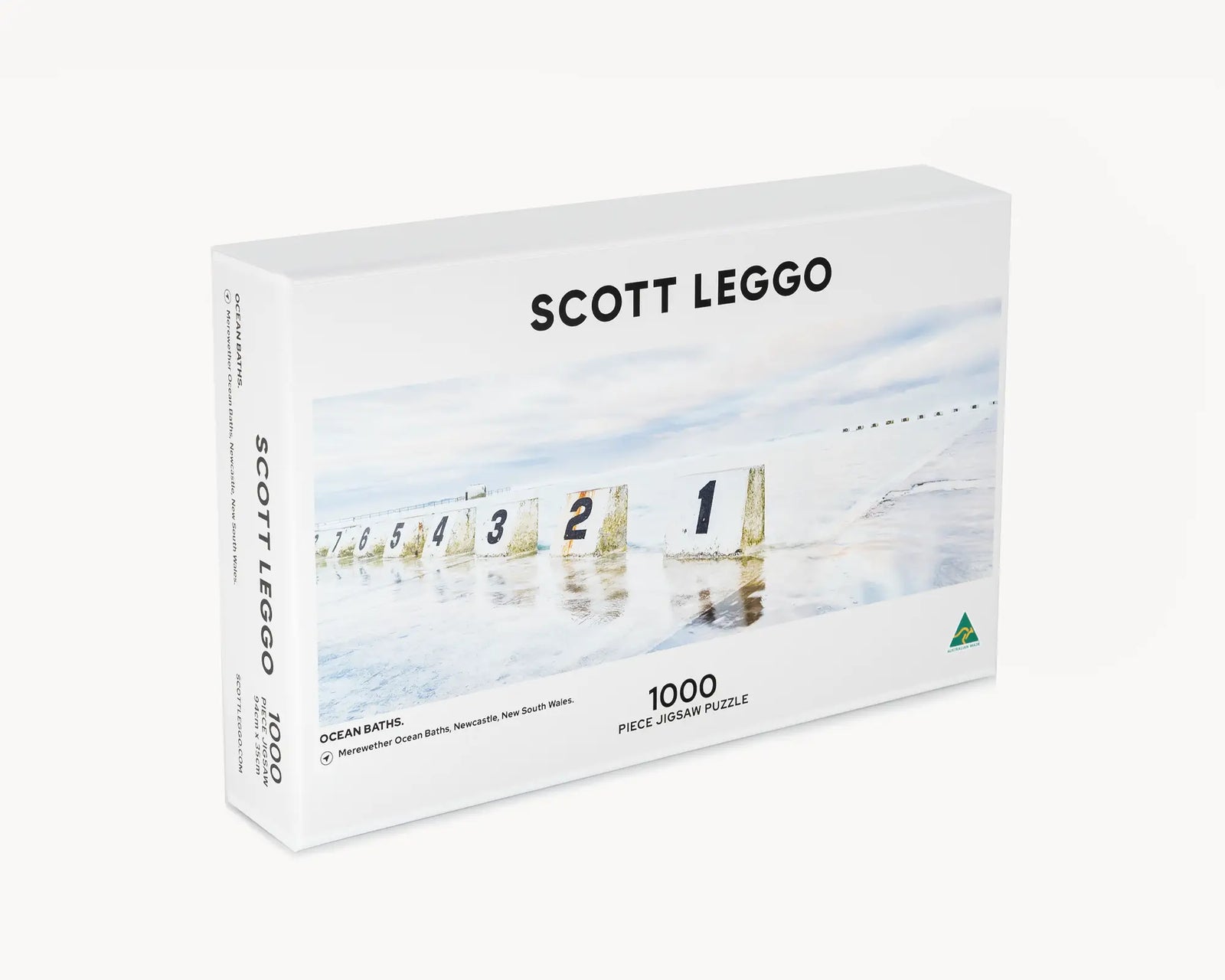 Ocean Baths. 1000 piece Newcastle jigsaw puzzle box.