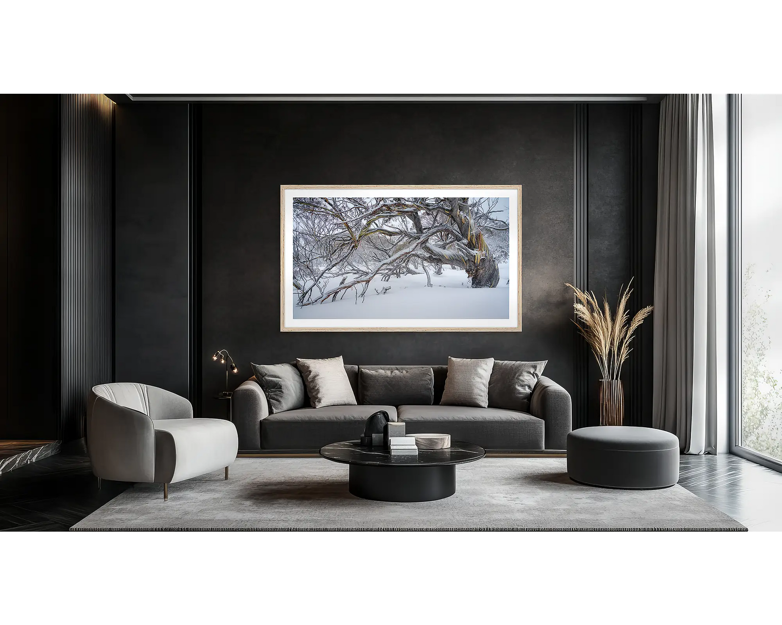 Old Warrior. Ancient snow gum in snow, Kosciuszko National Park.