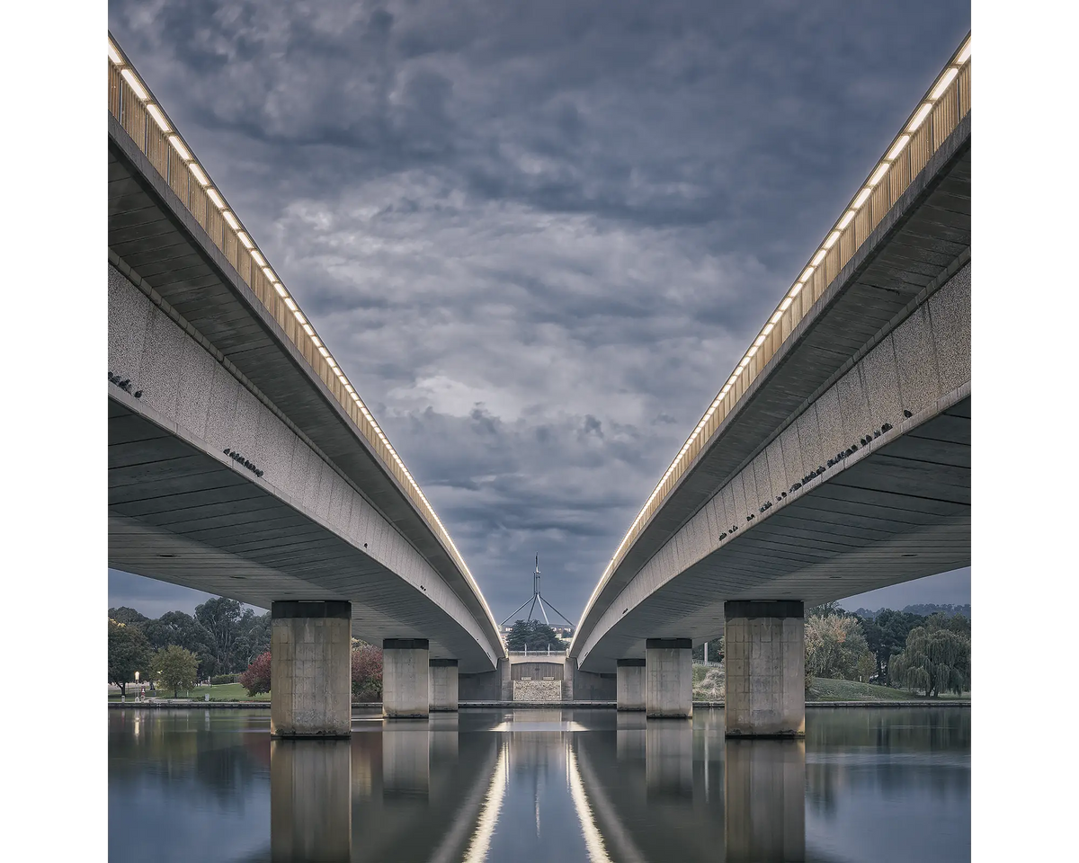 One Direction. View under Commonwealth Avenue Birdge, Canberra, Australia.