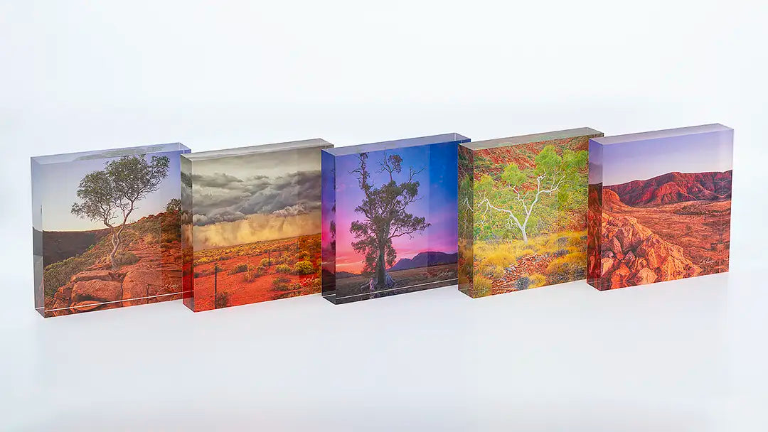 Outback acrylic block collection. Australian Artwork.