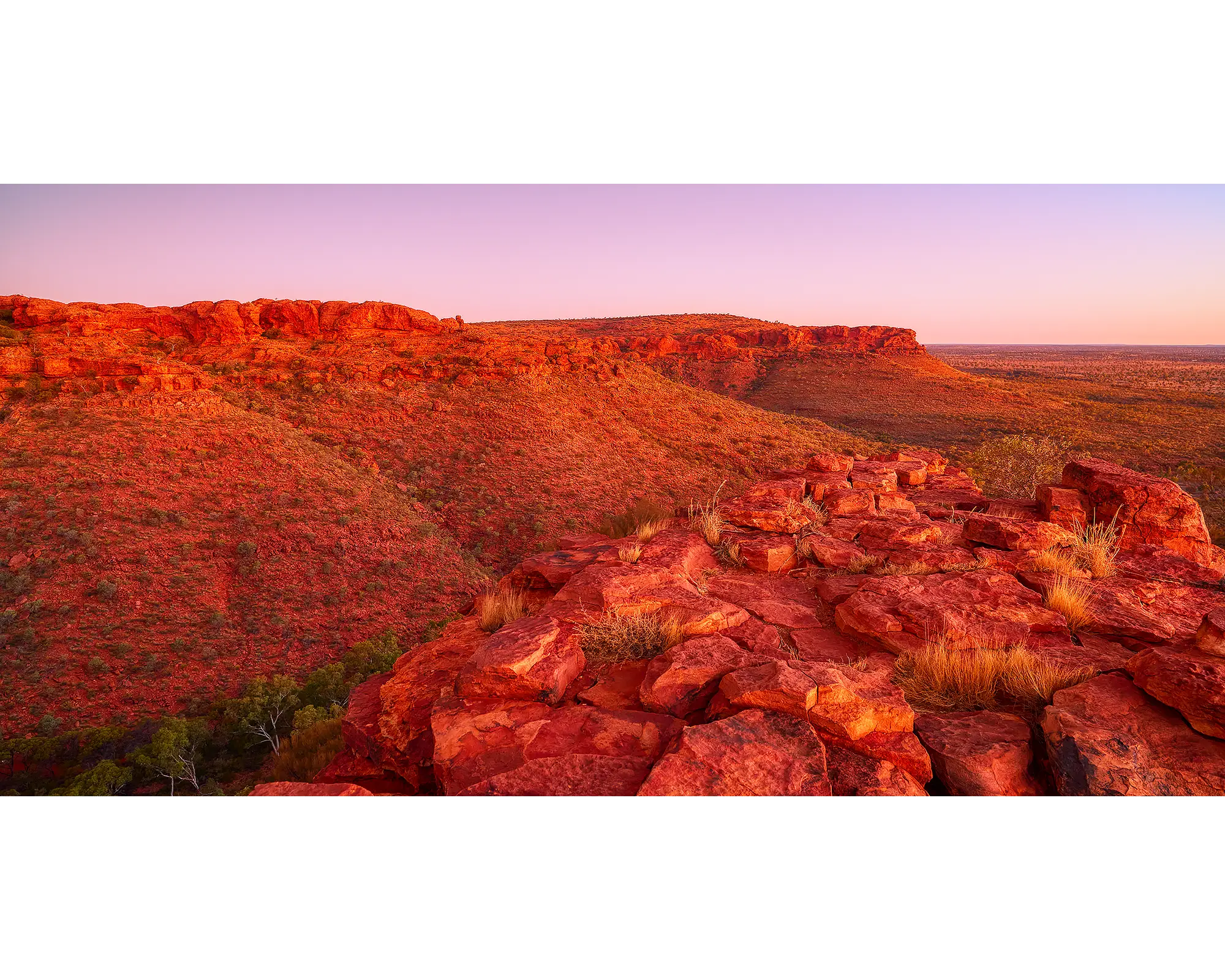Outback Solitude. Sunset over Kings Canyon, Northern Territory, Australia.