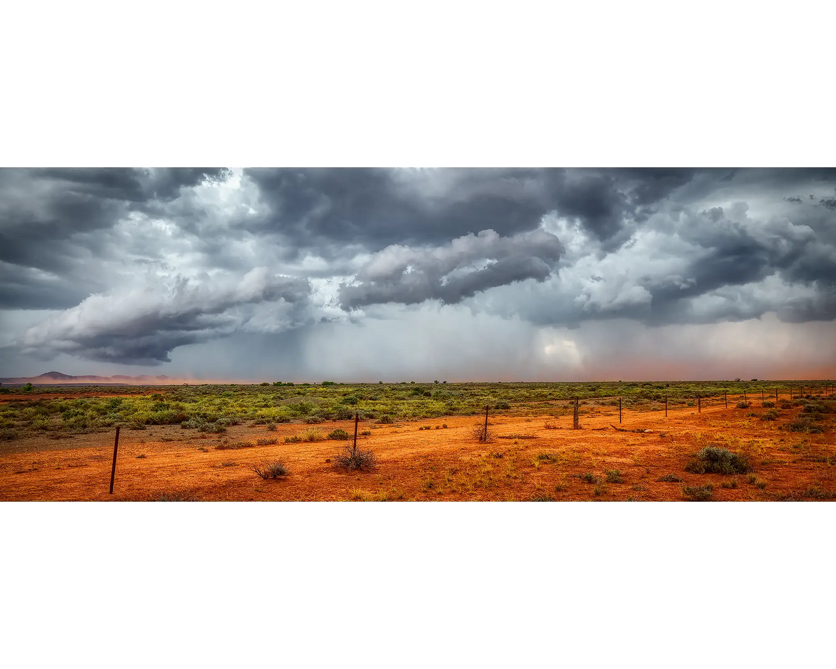 Outback storm over desert, South Australia.