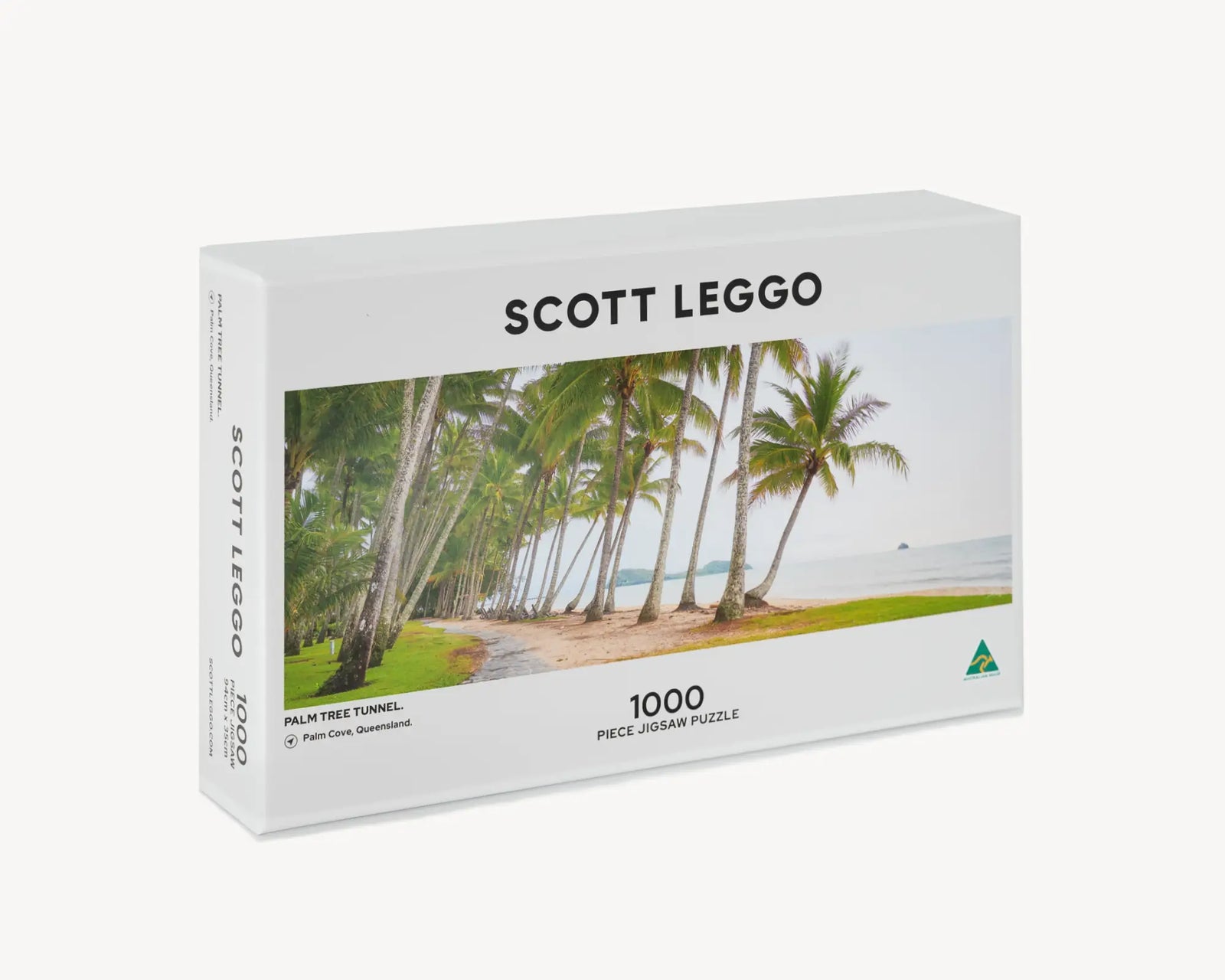 Palm Tree Tunnel. 1000 piece jigsaw puzzle front of box.