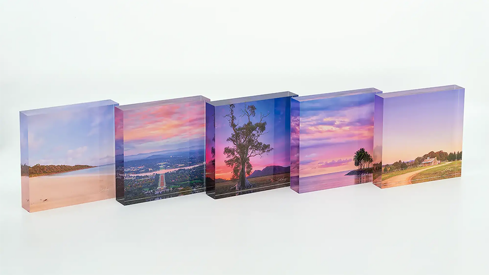 Pastel acrylic block collection. Australian Artwork.