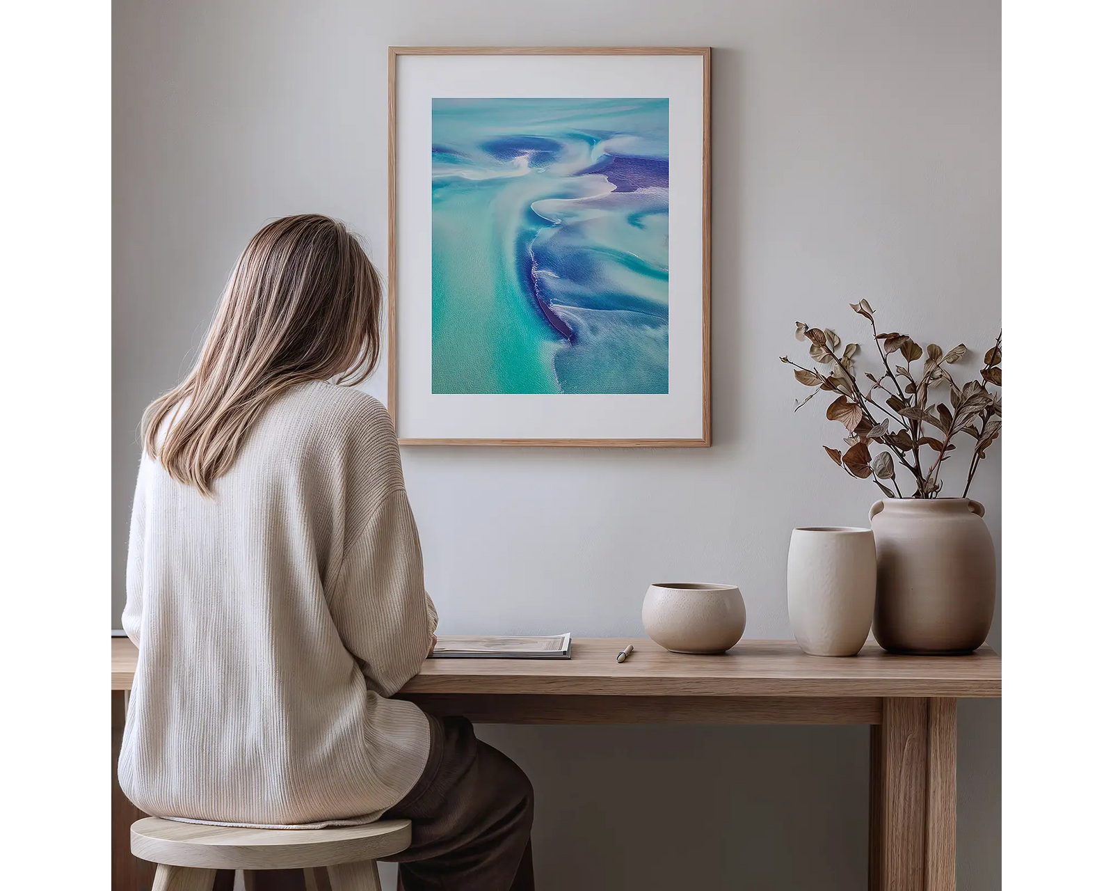 Permeate - Colours and patterns from a king tide in the Kimberley, Western Australia.