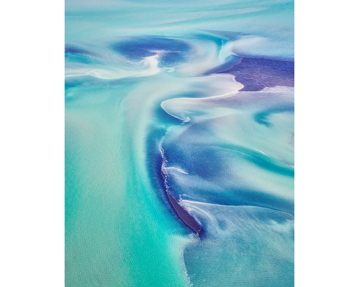 Permeate - Colours and patterns from a king tide in the Kimberley, Western Australia.