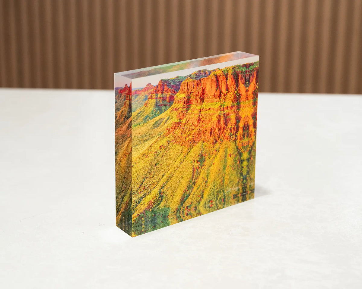 RAGGED BLUFF. Acrylic Block.