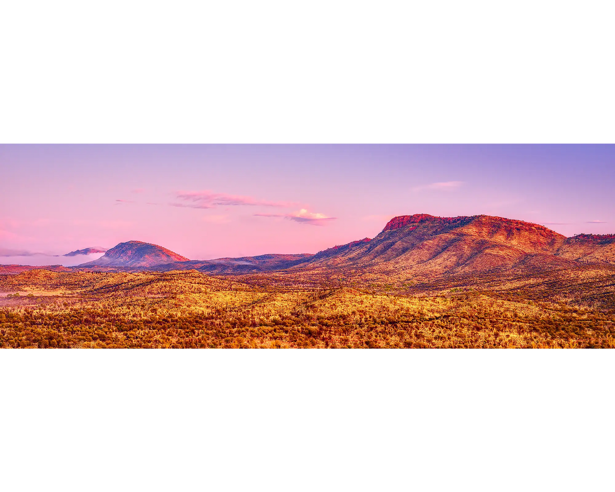 Ridges. Sunrise over the West MacDonnell Ranges, Northern Territory, Australia.